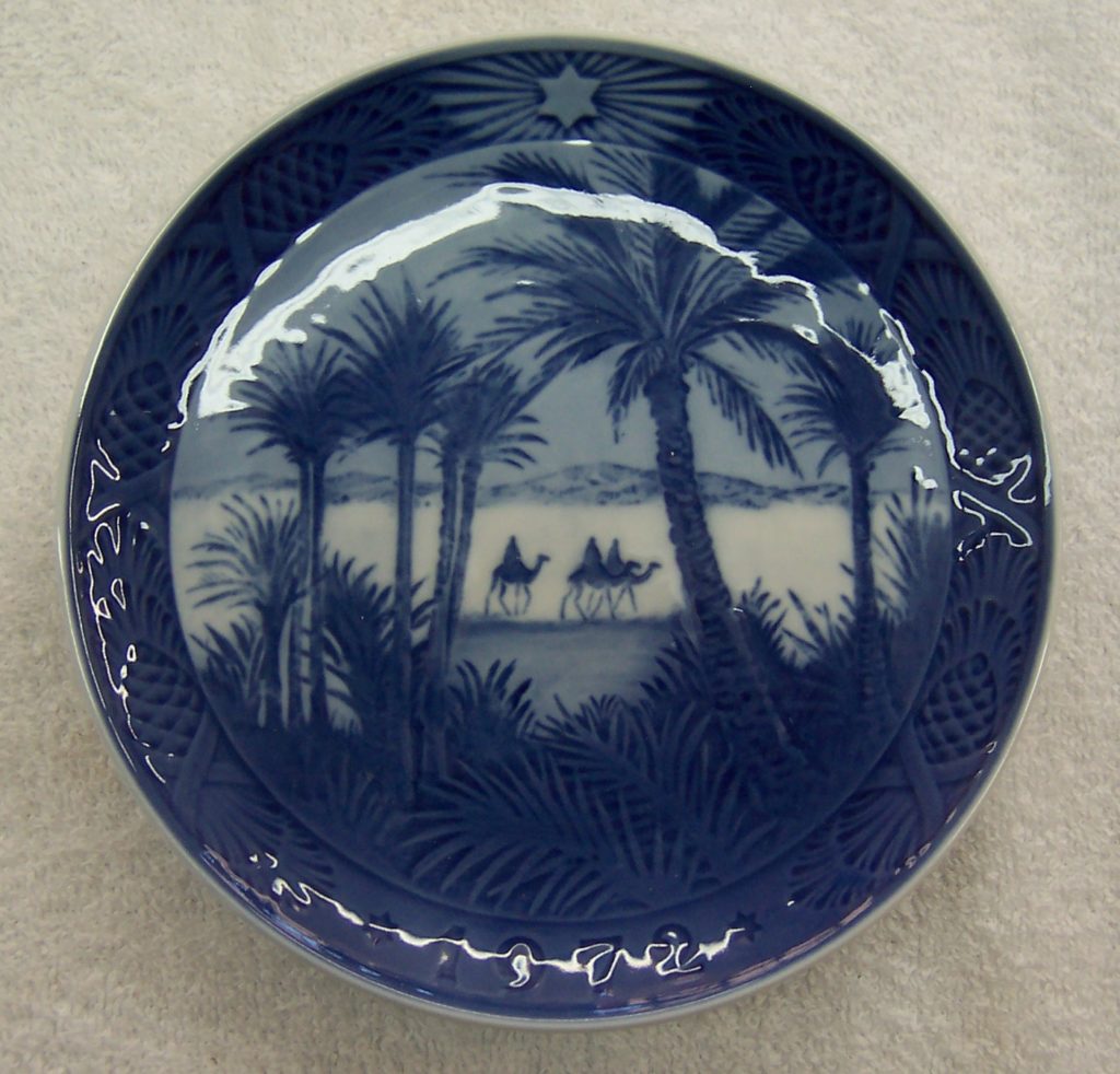 1972 Royal Copenhagen Christmas Plate - In The Desert - JPA Home